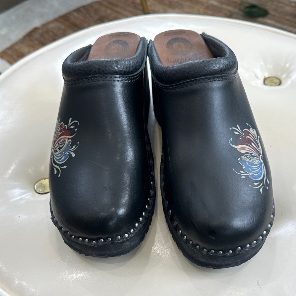 Troentorp Swedish Clogs with Floral Design